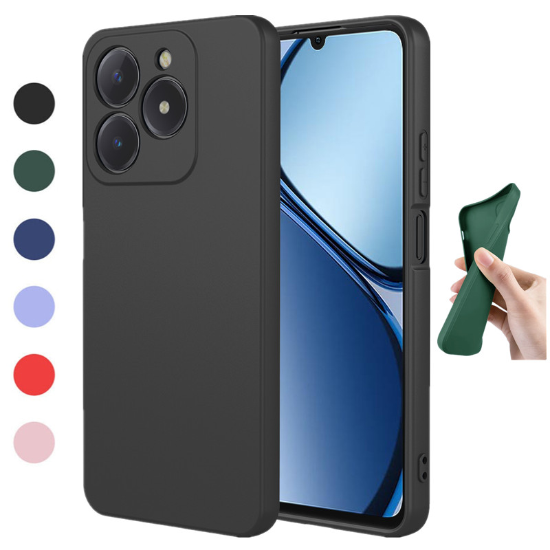 Realme Note 50 - Funda de silicona líquida Flexible para