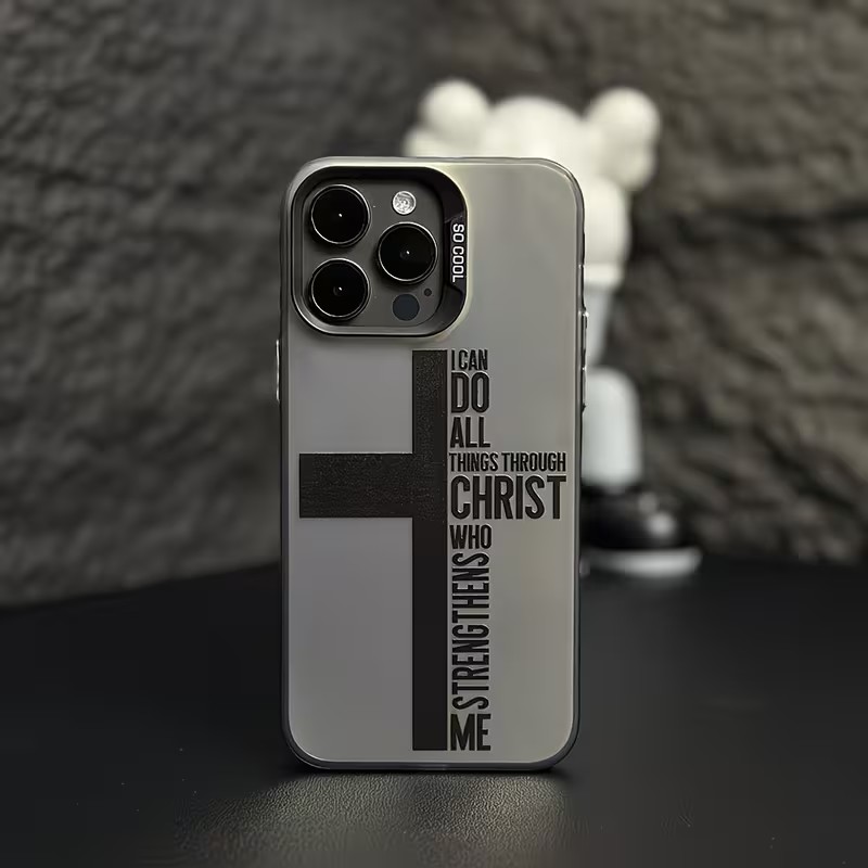 Apple Iphone 15 - Funda Antihuellas con Diseño de Cruz