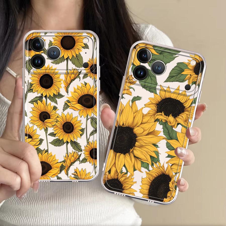 Apple Iphone 15 - Funda con Diseño de Girasoles para