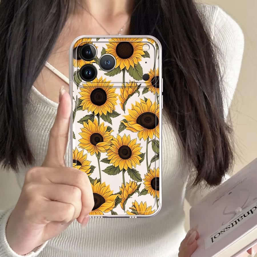 Funda con Diseño de Girasoles  - Apple Iphone 15 reseña y precio
