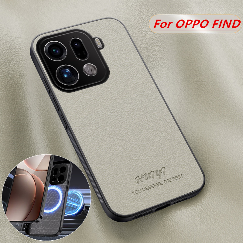 Funda magnética de cuero con i - Oppo Find X8 reseña y precio