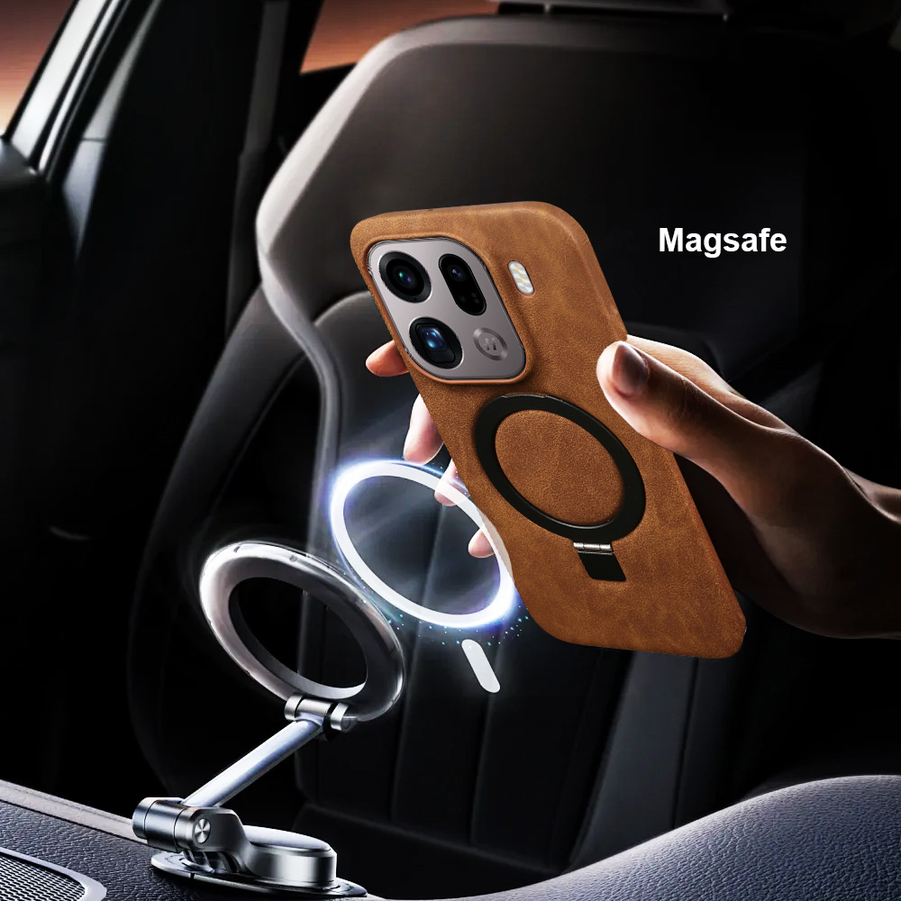 Funda de cuero con anillo magn - Oppo Find X8 reseña y precio